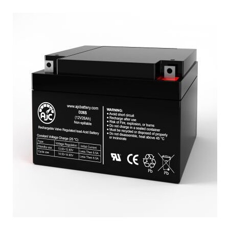 Battery Clerk AJC BB BC28-12 Sealed Lead Acid Replacement Battery 26Ah, 12V, NB AJC-D26S-V-0-191051